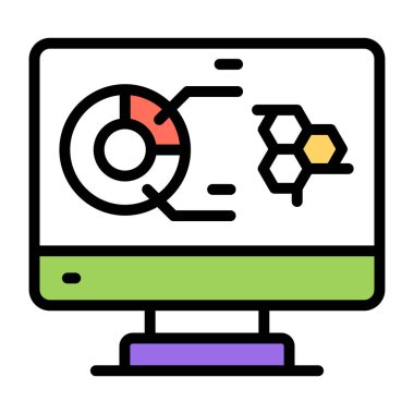 Çevrimiçi veri analizlerinin premium indirme simgesi