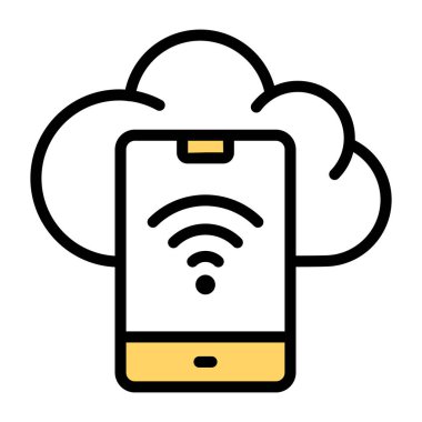 Modern design icon of cloud phone