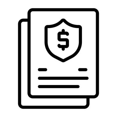 Mali güvenlik belgesinin modaya uygun bir tasarım simgesi