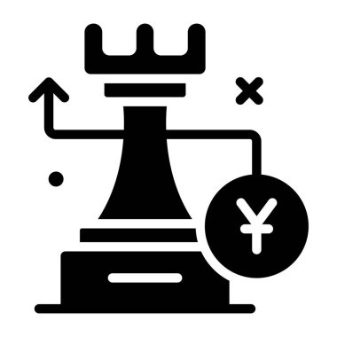 Finansal stratejinin birinci sınıf tasarım simgesi