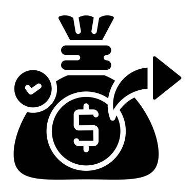 Para çantasının modaya uygun tasarım simgesi