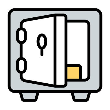 Banka kasasının modern tasarım simgesi