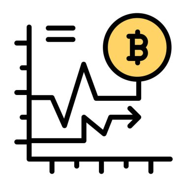 Bitcoin grafiğinin modern tasarım simgesi