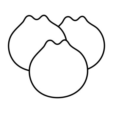 Dim sum 'un düzenlenebilir tasarım simgesi