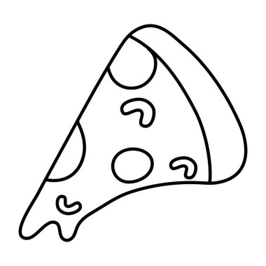 Editable design icon of pizza slice