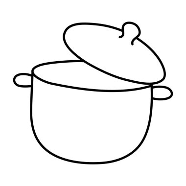 Düdüklü tencerenin doğrusal tasarım simgesi 