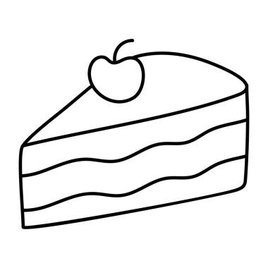 A perfect design icon of cake slice