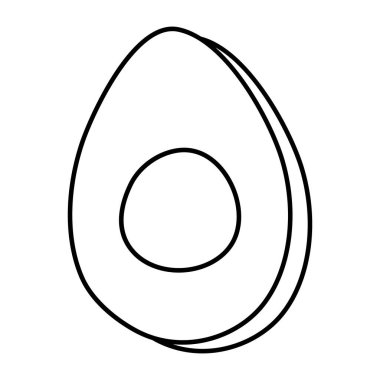 Avokado 'nun güzel bir tasarım ikonu 