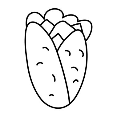 Modern design icon of shawarma 