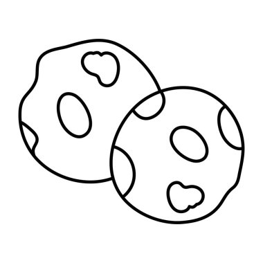 Tatlı topların kavramsal doğrusal tasarım simgesi 