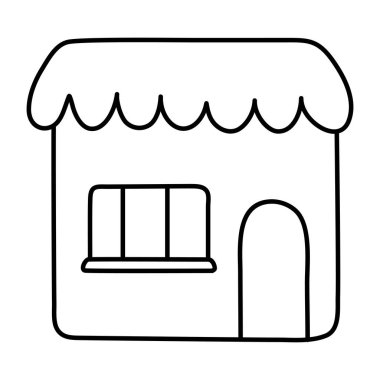 Mağaza mimarisinin doğrusal tasarım simgesi