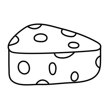 Peynir diliminin bir simge tasarımı 