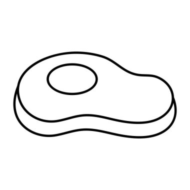 Boiled egg icon, editable vector