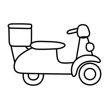 Scooter dağıtım simgesi, düzenlenebilir vektör