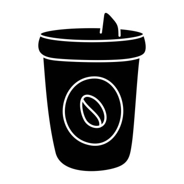 Düzenlenebilir bir paket içecek tasarımı simgesi 