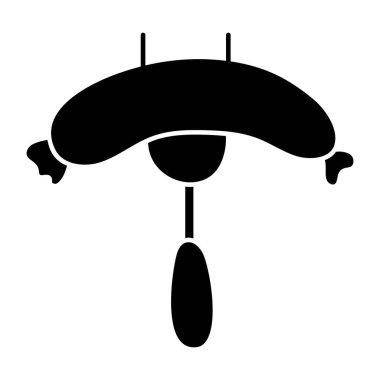 Benzersiz bir sosis tasarım ikonu