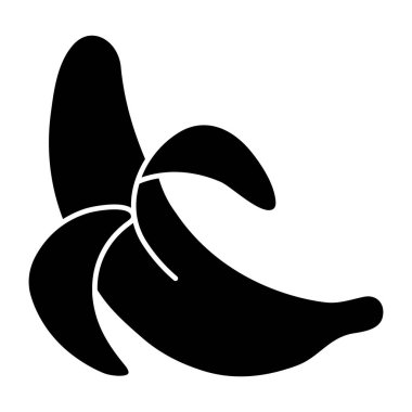 Muz meyvesinin güzel bir tasarım ikonu 