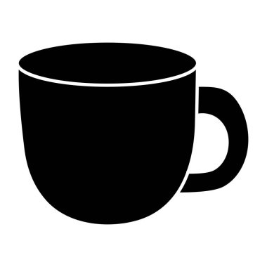 Katı dizaynlı bir fincan sıcak kahve.