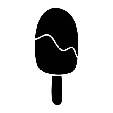 Dondurmanın leziz bir simgesi, buzlu şeker vektörü. 