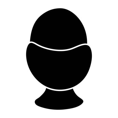 Boiled egg icon, editable vector