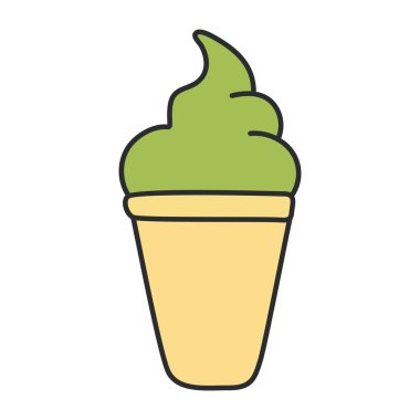 Dondurma konisi simgesi, düzenlenebilir vektör