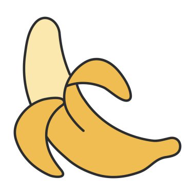Muz meyvesinin güzel bir tasarım ikonu 