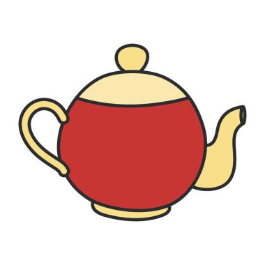 Çaydanlığın düz tasarım simgesi