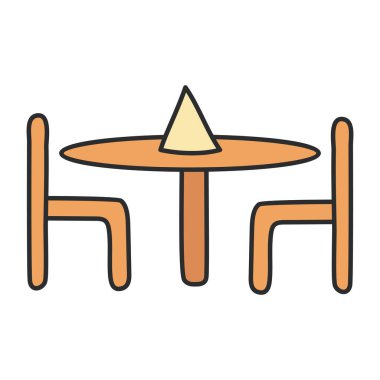 Kafe tablosunun son moda vektör tasarımı