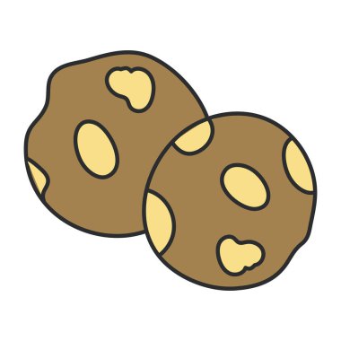 Conceptual flat design icon of sweet balls 