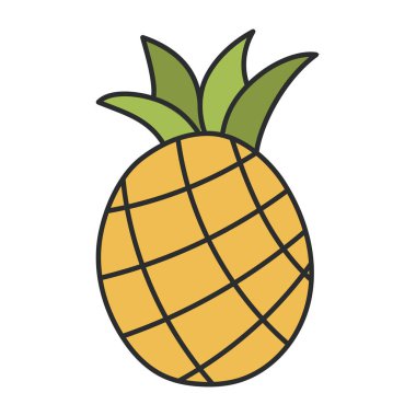 Ananasın güzel bir tasarım simgesi 