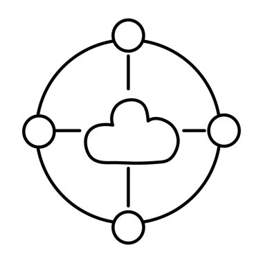 Bulut hedefinin doğrusal tasarım simgesi