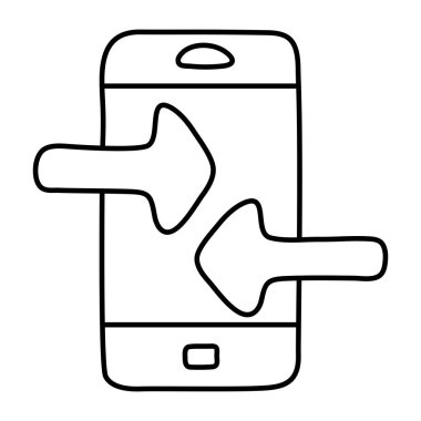 Mobil veri transferinin modern tasarım simgesi