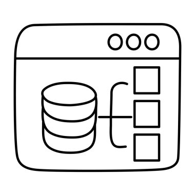 Web veri depolamasının yaratıcı tasarım simgesi