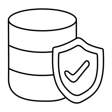 Veri güvenliğinin modaya uygun tasarım simgesi