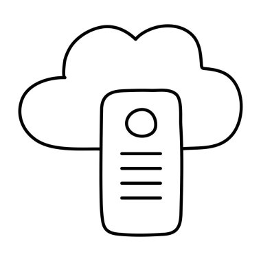 Bulut sunucusunun yaratıcı tasarım simgesi