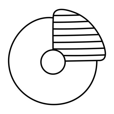 Donut grafiğinin modaya uygun tasarım simgesi