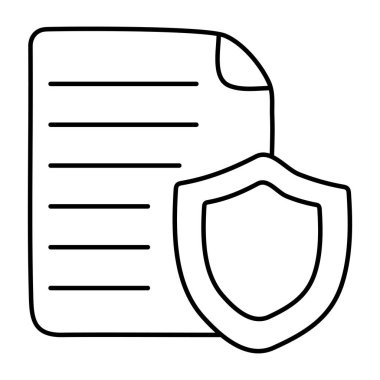 Güvenli belgenin yaratıcı tasarım simgesi