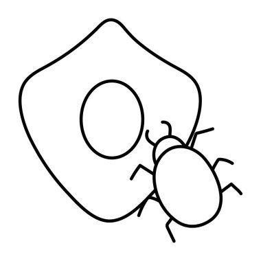 Güvenlik virüsünün mükemmel tasarım simgesi