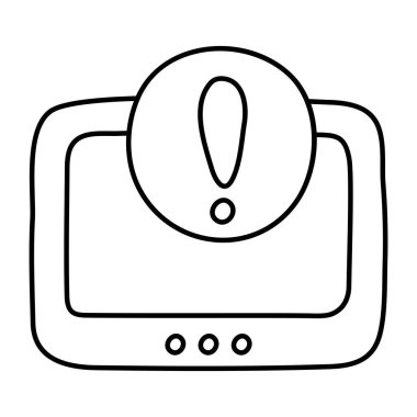 Uyarı için mükemmel tasarım simgesi