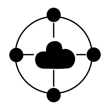 Bulut hedefinin katı tasarım simgesi