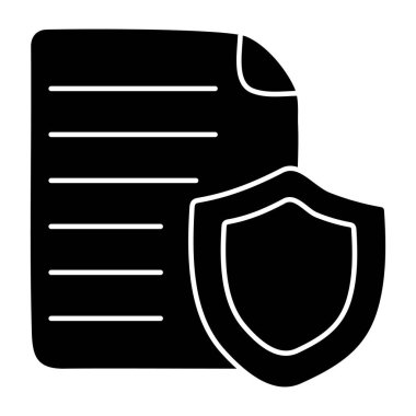 Güvenli belgenin yaratıcı tasarım simgesi