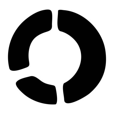 Dilim grafiğinin katı tasarım simgesi