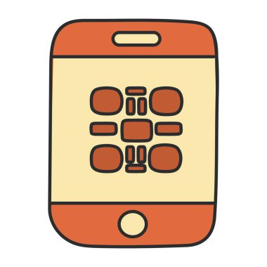 Mobil QR kodunun güzel bir tasarım simgesi