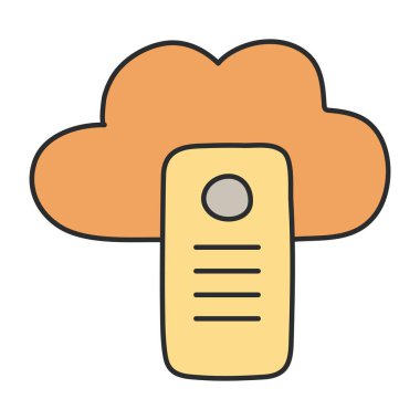 Bulut sunucusunun yaratıcı tasarım simgesi