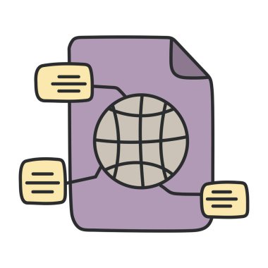 Küresel dosyanın güzel bir tasarım simgesi