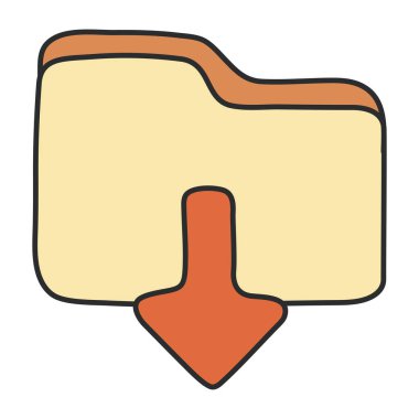 İndirme dizininin renkli tasarım simgesi