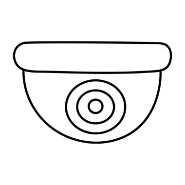 CCTV kamerasının doğrusal tasarım simgesi