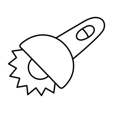 Pizza kesicisinin güzel bir tasarım simgesi.