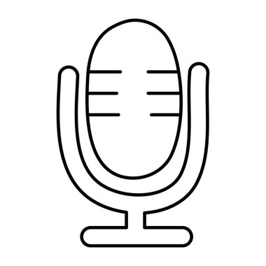 Bir mikrofon tasarım simgesi