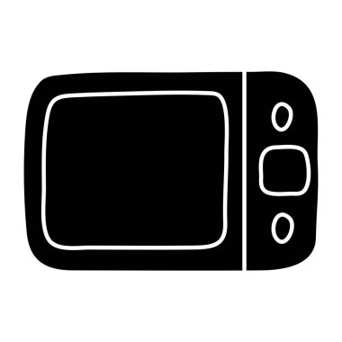 Mikrodalga fırının düzenlenebilir tasarım simgesi 